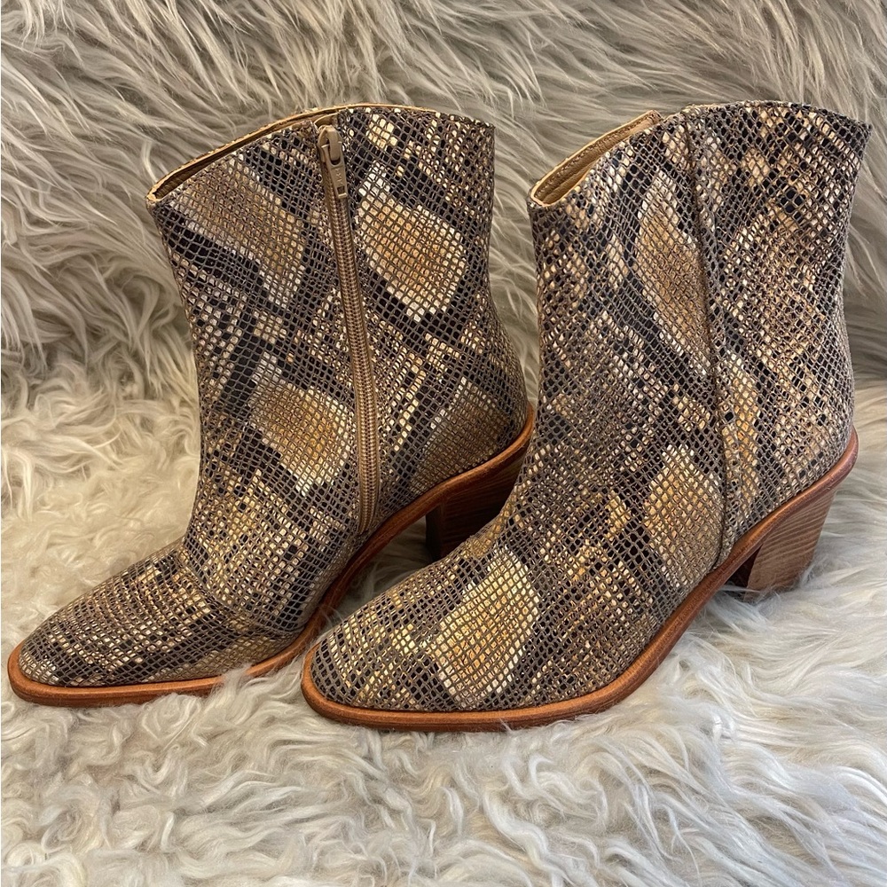 Free People snakeskin boots